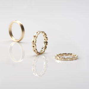 Together goldene Ringe: Ehering, Memory Ring und Beisteckring